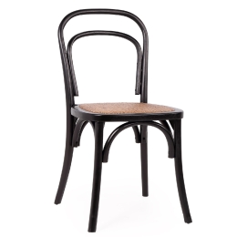 ΚΑΡΕΚΛΑ ΕΠΑΓΓΕΛΜΑΤΙΚΗ ARTELIBRE LETO ΜΑΥΡΟ ΞΥΛΟ/RATTAN 45X54X89CM
