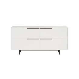 ΜΠΟΥΦΕΣ ARTELIBRE CARTMEL ΛΕΥΚΟ ΜΟΡΙΟΣΑΝΙΔΑ/ΜΕΤΑΛΛΟ 44.5X160X74.3CM