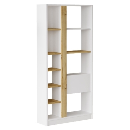 ΒΙΒΛΙΟΘΗΚΗ ARTELIBRE BEXLEY ΛΕΥΚΟ/ΦΥΣΙΚΟ ΜΟΡΙΟΣΑΝΙΔΑ 75.6X25X160CM
