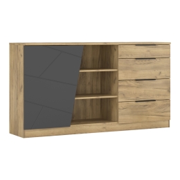 ΜΠΟΥΦΕΣ PHOEBE PAKOWORLD ΣΕ SONOMA - ΓΚΡΙ ΑΠΟΧΡΩΣΗ 170.2X40X92ΕΚ