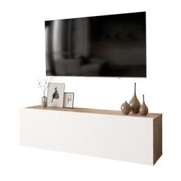 ΕΠΙΠΛΟ ΤΗΛΕΟΡΑΣΗΣ ΕΠΙΤΟΙΧΙΟ SERIT PAKOWORLD ΛΕΥΚΟ-OAK 100X31,5X29,5ΕΚ