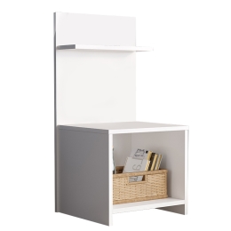 ΚΟΜΟΔΙΝΟ ΜΕ ΡΑΦΙ AVELINE PAKOWORLD ΛΕΥΚΟ 44.5X41.8X90ΕΚ