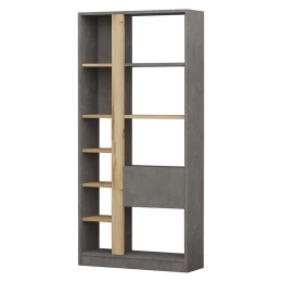ΒΙΒΛΙΟΘΗΚΗ ALIVE PAKOWORLD ΑΝΘΡΑΚΙ ANTIQUE-SONOMA 75.5X25X160ΕΚ