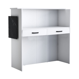 ΓΡΑΦΕΙΟ RECEPTION TRIANA PAKOWORLD ΜΕΛΑΜΙΝΗΣ ΛΕΥΚΟ-ΑΝΘΡΑΚΙ 110X40X110ΕΚ