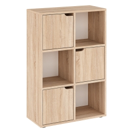 ΒΙΒΛΙΟΘΗΚΗ BOOKEL PAKOWORLD ΜΕΛΑΜΙΝΗΣ ΣΕ SONOMA ΑΠΟΧΡΩΣΗ 59.5X27.5X89ΕΚ
