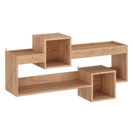 ΡΑΦΙΕΡΑ ΤΟΙΧΟΥ SHELLIE PAKOWORLD ΜΕΛΑΜΙΝΗΣ ΣΕ OAK ΑΠΟΧΡΩΣΗ 120X28X65ΕΚ