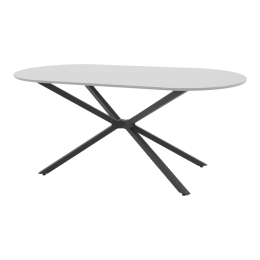 ΤΡΑΠΕΖΙ LERDION PAKOWORLD ΓΚΡΙ MDF-ΜΑΥΡΟ ΜΕΤΑΛΛΟ 180X90X75ΕΚ