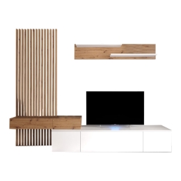 ΣΥΝΘΕΤΟ ΣΑΛΟΝΙΟΥ LITENDE PAKOWORLD SONOMA-ΛΕΥΚΟ 249.5X42X199.5ΕΚ