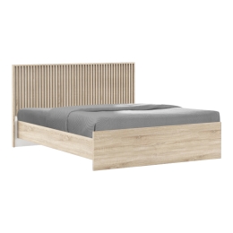 ΚΡΕΒΑΤΙ BRUSE PAKOWORLD OAK-ΛΕΥΚΟ ΜΕΛΑΜΙΝΗΣ 160X200ΕΚ