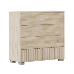 ΣΥΡΤΑΡΙΕΡΑ BRUSE PAKOWORLD ΜΕΛΑΜΙΝΗ ΣΕ SONOMA-OAK ΑΠΟΧΡΩΣΗ 96.7X40.5X92.9ΕΚ