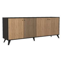 ΜΠΟΥΦΕΣ FLIPTER PAKOWORLD ΜΕΛΑΜΙΝΗΣ OAK-ΜΑΥΡΟ 180X40X78,6ΕΚ