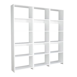 ΒΙΒΛΙΟΘΗΚΗ RABUKU PAKOWORLD ΣΕ ΛΕΥΚΗ ΑΠΟΧΡΩΣΗ 146X22X160ΕΚ