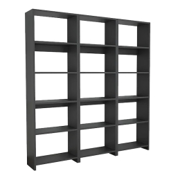 ΒΙΒΛΙΟΘΗΚΗ RABUKU PAKOWORLD ΣΕ ΑΝΘΡΑΚΙ ΑΠΟΧΡΩΣΗ 146X22X160ΕΚ
