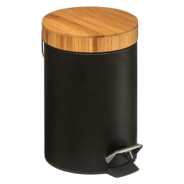 ΚΑΔΟΣ ΑΠΟΡΡΙΜΜΑΤΩΝ 3L DUSTBIN PAKOWORLD ΜΕΤΑΛΛΟ-PP ΜΑΥΡΟ-OAK