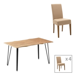 ΤΡΑΠΕΖΑΡΙΑ DITTA-IZZAC PAKOWORLD ΜΟΚΑ- SONOMA140X80X76ΕΚ