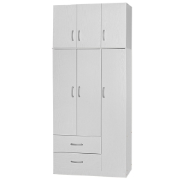 ΝΤΟΥΛΑΠΑ ΤΡΙΦΥΛΛΗ ΚΑΙ ΠΑΤΑΡΙ ZELIA PAKOWORLD ΛΕΥΚΟ 90X42X240ΕΚ.