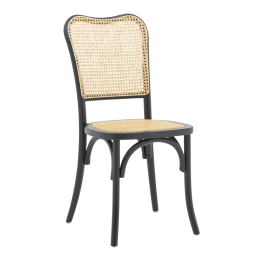 ΚΑΡΕΚΛΑ ΣΤΟΙΒΑΖΟΜΕΝΗ ZOZELE PAKOWORLD ΦΥΣΙΚΟ RATTAN PE-ΜΑΥΡΟ TOON WOOD 45X51X88ΕΚ