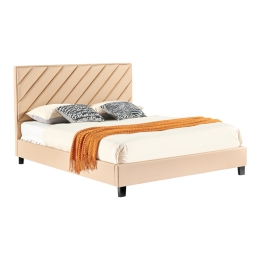 ΚΡΕΒΑΤΙ ΔΙΠΛΟ FRANKY PAKOWORLD PU ΜΠΕΖ 160X200ΕΚ