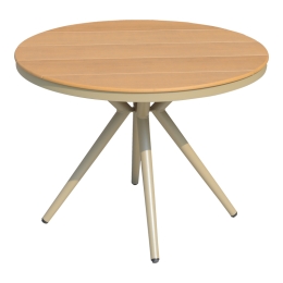 ΤΡΑΠΕΖΙ HILLY PAKOWORLD PLYWOOD ΚΑΙ ΑΛΟΥΜΙΝΙΟ ΣΕ ΣΑΜΠΑΝΙΖΕ ΑΠΟΧΡΩΣΗ Φ100X75ΕΚ