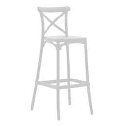 ΣΚΑΜΠΟ ΜΠΑΡ CROSSIE PAKOWORLD PP ΛΕΥΚΟ 44X44X113ΕΚ