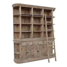 ΒΙΒΛΙΟΘΗΚΗ SHELVY INART SONOMA ΜΑΣΙΦ MANGO ΞΥΛΟ 200X40X230ΕΚ