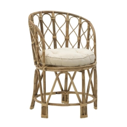 ΠΟΛΥΘΡΟΝΑ ROSTAN INART ΦΥΣΙΚΟ RATTAN ΜΕ ΜΑΞΙΛΑΡΙ 60X46X80ΕΚ