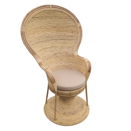 ΠΟΛΥΘΡΟΝΑ REA INART ΜΕ ΜΠΕΖ ΜΑΞΙΛΑΡΙ-ΦΥΣΙΚΟ RATTAN 85X85X141ΕΚ