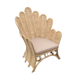 ΠΟΛΥΘΡΟΝΑ FRAGIA INART ΜΕ ΜΠΕΖ ΜΑΞΙΛΑΡΙ-ΦΥΣΙΚΟ RATTAN 103X90X120ΕΚ