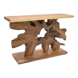 ΚΟΝΣΟΛΑ NASIOL INART ΦΥΣΙΚΟ ΜΑΣΙΦ ΞΥΛΟ TEAK 120X40X75ΕΚ