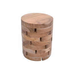 ΣΚΑΜΠΟ SHARD INART ΦΥΣΙΚΟ ΜΑΣΙΦ ΞΥΛΟ TEAK Φ35X45ΕΚ