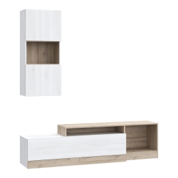 ΣΥΝΘΕΤΟ ΣΑΛΟΝΙΟΥ HALMI PAKOWORLD ΛΕΥΚΟ-OAK ΜΕΛΑΜΙΝΗΣ 180X39X190ΕΚ