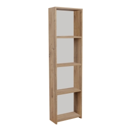ΒΙΒΛΙΟΘΗΚΗ COURTNAI PAKOWORLD OAK ΜΕΛΑΜΙΝΗΣ 40X19.5X170ΕΚ
