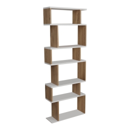 ΒΙΒΛΙΟΘΗΚΗ IOLMI PAKOWORLD OAK-ΛΕΥΚΟ ΜΕΛΑΜΙΝΗΣ 60X19.5X160ΕΚ
