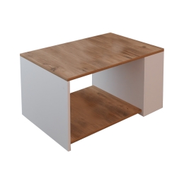 ΤΡΑΠΕΖΙ ΣΑΛΟΝΙΟΥ NOIL PAKOWORLD OAK-ΛΕΥΚΟ ΜΕΛΑΜΙΝΗΣ 90X60X48ΕΚ