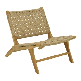 ΠΟΛΥΘΡΟΝΑ FOLDERE PAKOWORLD ΦΥΣΙΚΟ TEAK ΞΥΛΟ-PE ΣΧΟΙΝΙ 65X78X68ΕΚ