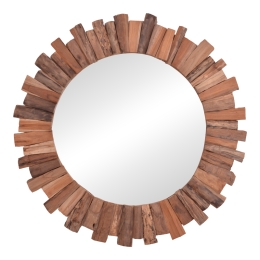ΚΑΘΡΕΠΤΗΣ ROUNDER PAKOWORLD TEAK ΞΥΛΟ ΣΕ ΦΥΣΙΚΗ ΑΠΟΧΡΩΣΗ Φ100X5ΕΚ