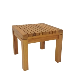 ΤΡΑΠΕΖΑΚΙ ΞΑΠΛΩΣΤΡΑΣ POLY PAKOWORLD TEAK ΞΥΛΟ ΣΕ ΦΥΣΙΚΗ ΑΠΟΧΡΩΣΗ 35X35X30ΕΚ