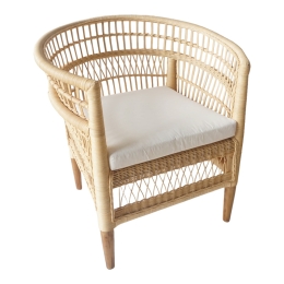 ΠΟΛΥΘΡΟΝΑ NECORIAN PAAKOWORLD TEAK ΞΥΛΟ ΜΕ PE RATTAN ΣΕ ΦΥΣΙΚΗ ΑΠΟΧΡΩΣΗ ΚΑΙ ΛΕΥΚΟ ΜΑΞΙΛΑΡΙ 80X70X87ΕΚ
