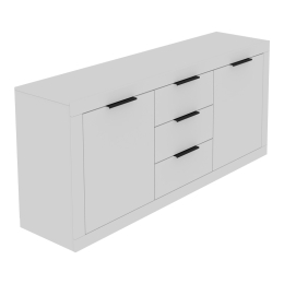 ΜΠΟΥΦΕΣ DOHA PAKOWORLD ΣΕ ΛΕΥΚΗ ΑΠΟΧΡΩΣΗ 180X45X80.5ΕΚ