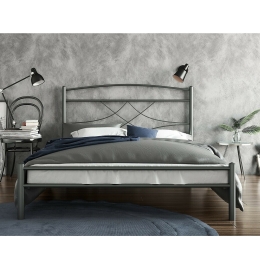 ΚΡΕΒΑΤΙ ΜΟΝΟ EMMA ΜΕΤΑΛΛΙΚΟ ΑΣΗΜΙ ΣΦΥΡΙΛΑΤΟ 110X200CM