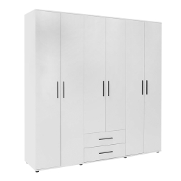 ΝΤΟΥΛΑΠΑ ΡΟΥΧΩΝ BIANCO MEGAPAP ΕΞΑΦΥΛΛΗ ΜΕ ΣΥΡΤΑΡΙΑ ΧΡΩΜΑ ΛΕΥΚΟ 206X52X213ΕΚ.