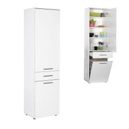ΝΤΟΥΛΑΠΙ ΜΕ ΚΑΛΑΘΙ ΑΠΛΥΤΩΝ DIAMOND MEGAPAP ΧΡΩΜΑ ΛΕΥΚΟ GLOSS 52X38X187ΕΚ.