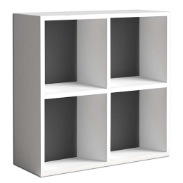 ΒΙΒΛΙΟΘΗΚΗ CUBE MEGAPAP ΑΠΟ ΜΕΛΑΜΙΝΗ ΧΡΩΜΑ ΛΕΥΚΟ 60X23X60ΕΚ.