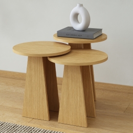 ΤΡΑΠΕΖΑΚΙΑ ΒΟΗΘΗΤΙΚΑ ΣΕΤ 3 ΤΜΧ COMO MEGAPAP ΧΡΩΜΑ OAK