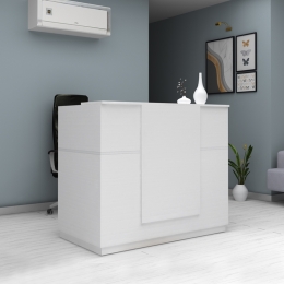 ΓΡΑΦΕΙΟ ΥΠΟΔΟΧΗΣ - RECEPTION GEMINI MEGAPAP ΧΡΩΜΑ ΛΕΥΚΟ 150X70X110ΕΚ.