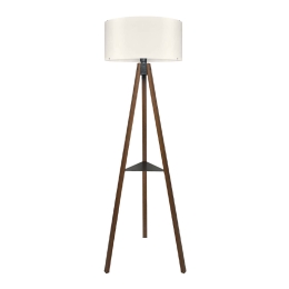 ΦΩΤΙΣΤΙΚΟ ΔΑΠΕΔΟΥ THOMAS MEGAPAP E27 MDF/ΥΦΑΣΜΑ PVC ΧΡΩΜΑ ΚΑΡΥΔΙ - ΚΡΕΜ 38X38X135ΕΚ.