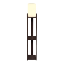 ΦΩΤΙΣΤΙΚΟ ΔΑΠΕΔΟΥ VERMA I MEGAPAP E27 MDF/ΥΦΑΣΜΑ PVC ΧΡΩΜΑ WENGE - ΚΡΕΜ 18,5X18,5X142ΕΚ.
