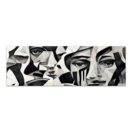 ΠΙΝΑΚΑΣ ΣΕ ΚΑΜΒΑ "ABSTRACT MARBLE FACES" MEGAPAP ΨΗΦΙΑΚΗΣ ΕΚΤΥΠΩΣΗΣ 150X50X3ΕΚ.