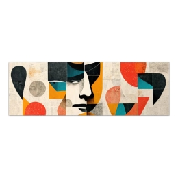 ΠΙΝΑΚΑΣ ΣΕ ΚΑΜΒΑ "ABSTRACT FACES" MEGAPAP ΨΗΦΙΑΚΗΣ ΕΚΤΥΠΩΣΗΣ 150X50X3ΕΚ.