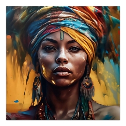ΠΙΝΑΚΑΣ ΣΕ ΚΑΜΒΑ "POWERFUL WOMAN" MEGAPAP ΨΗΦΙΑΚΗΣ ΕΚΤΥΠΩΣΗΣ 60X60X3ΕΚ.